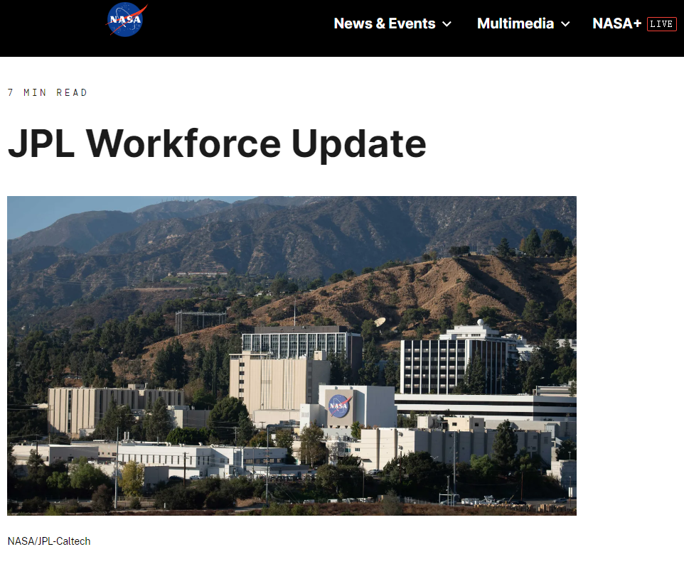 BT8博龍娛樂城：國會不打錢，美國 NASA 噴氣推進實騐室宣佈解雇 570 名員工